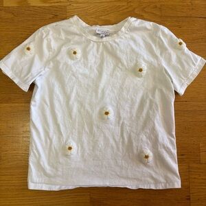 Current Air 3D Daisy Preppy Coquette Coastal Boxy Kitschy Crew Neck T-shirt M